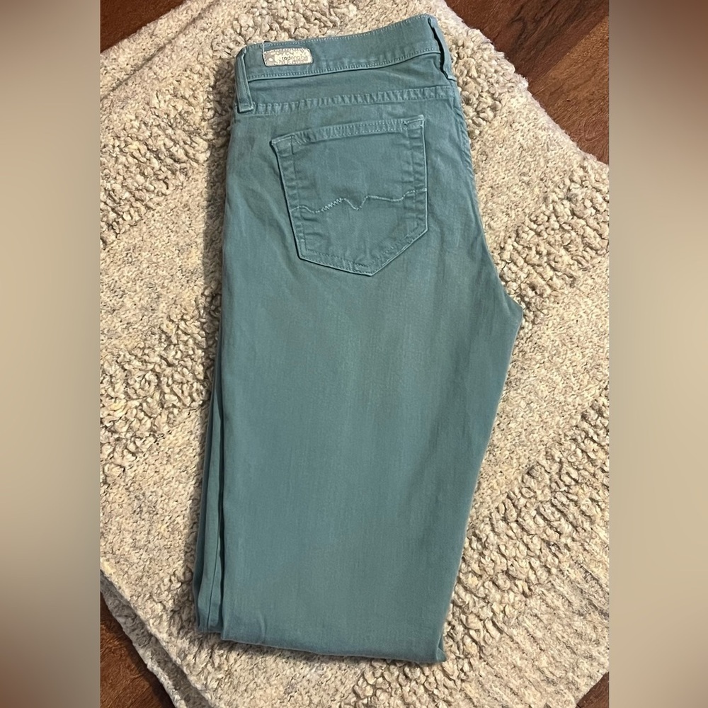 Red Engine Teal Jeans Slim Straight Leg Y2K Colored Denim USA- Size 30